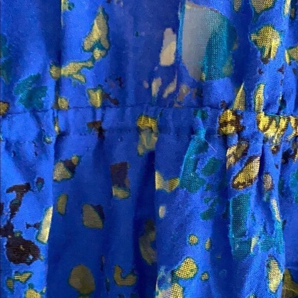 Language Language Royal Blue & Sheer Dressy Top - Picture 8 of 8